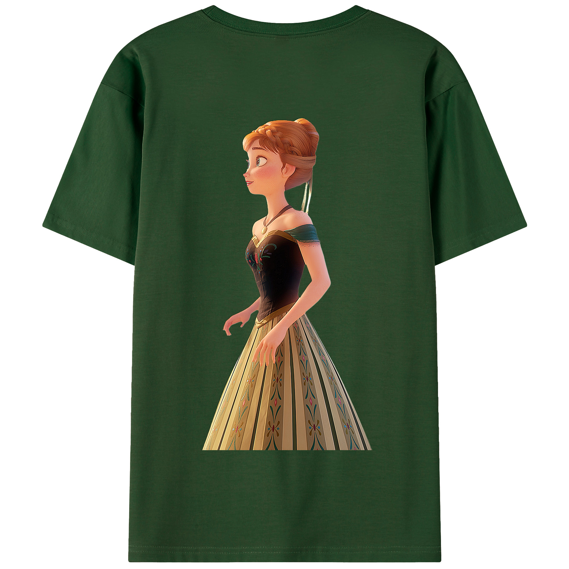 （画像用） アナと雪の女王 アンナ エルサ Frozen Anna Elsa 綿100％半袖Tシャツ（背面プリント）